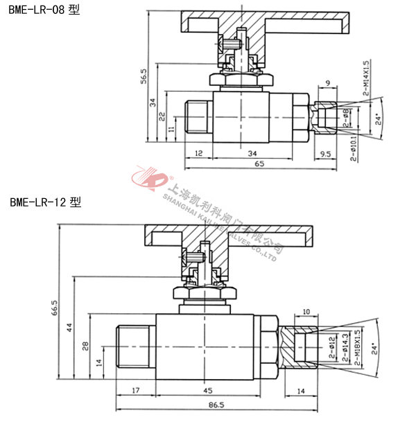 BME高壓球閥外形結構圖